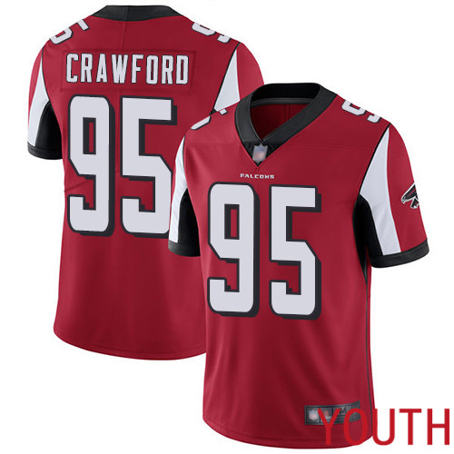 Atlanta Falcons Limited Red Youth Jack Crawford Home Jersey NFL Football 95 Vapor Untouchable